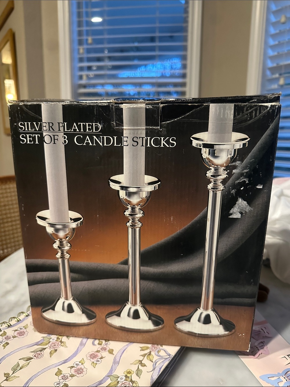 Fine Quality Silverplate by Paul Revere - Silver Plated Set of 3 Candle Sticks